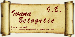 Ivana Belogrlić vizit kartica
